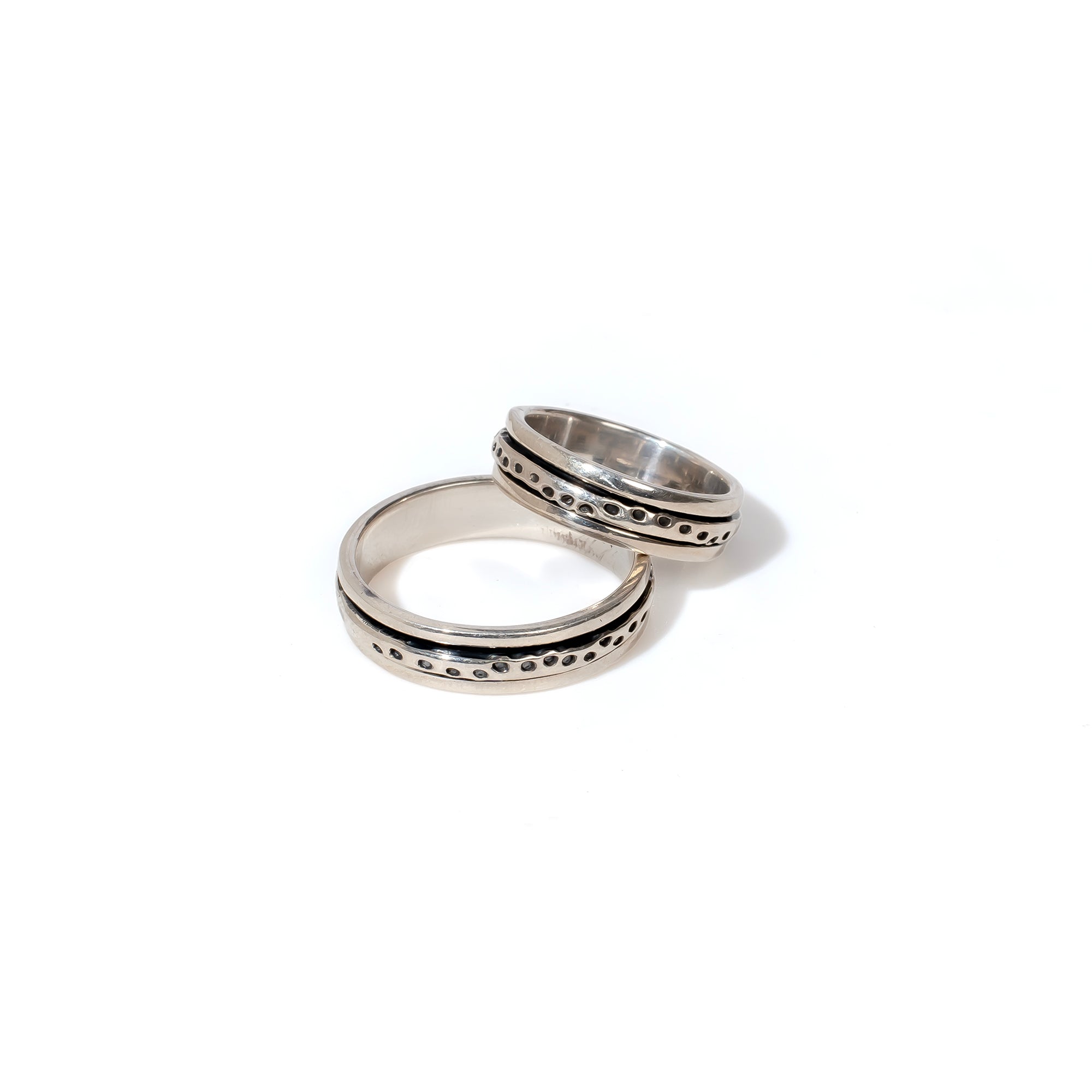 Dotted Wire Fluid | 925 Silver Couple Ring
