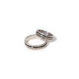 Dotted Wire Fluid | 925 Silver Couple Ring