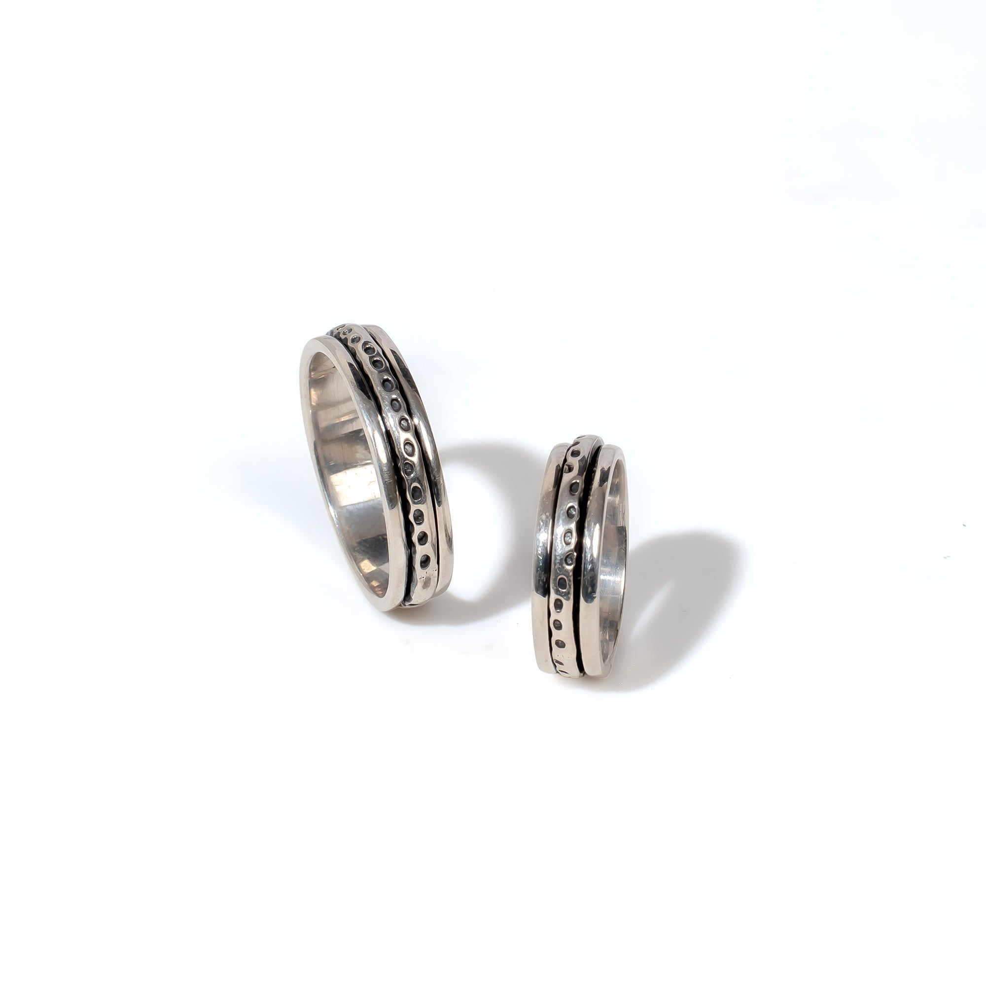 Dotted Wire Fluid | 925 Silver Couple Ring