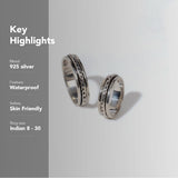
  Buy Dotted Wire Fluid | 925 Silver Couple Ring Online In India at Oprata
