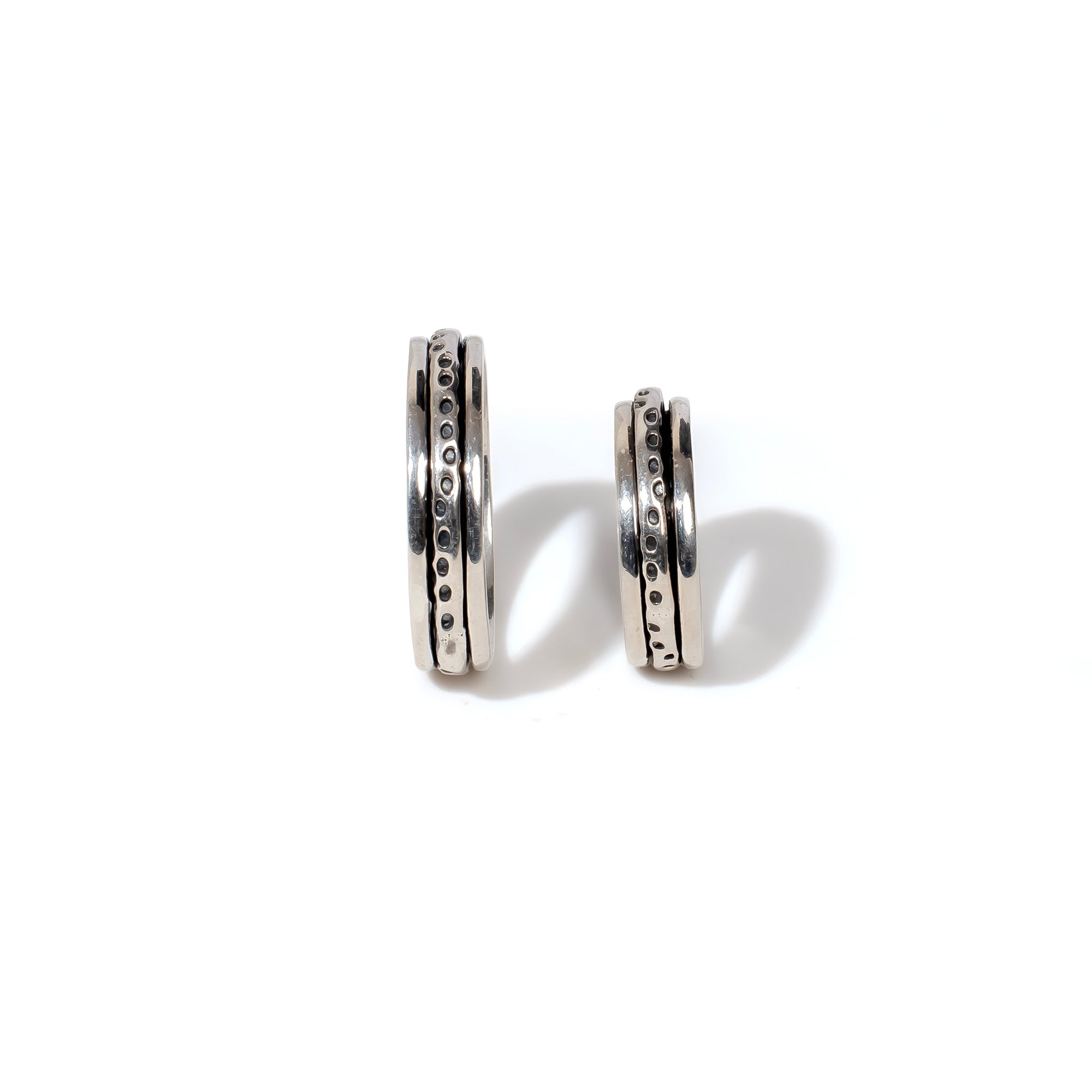 Dotted Wire Fluid | 925 Silver Couple Ring