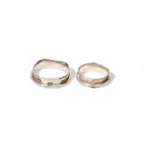 Square Fluid | 925 Silver Couple Ring