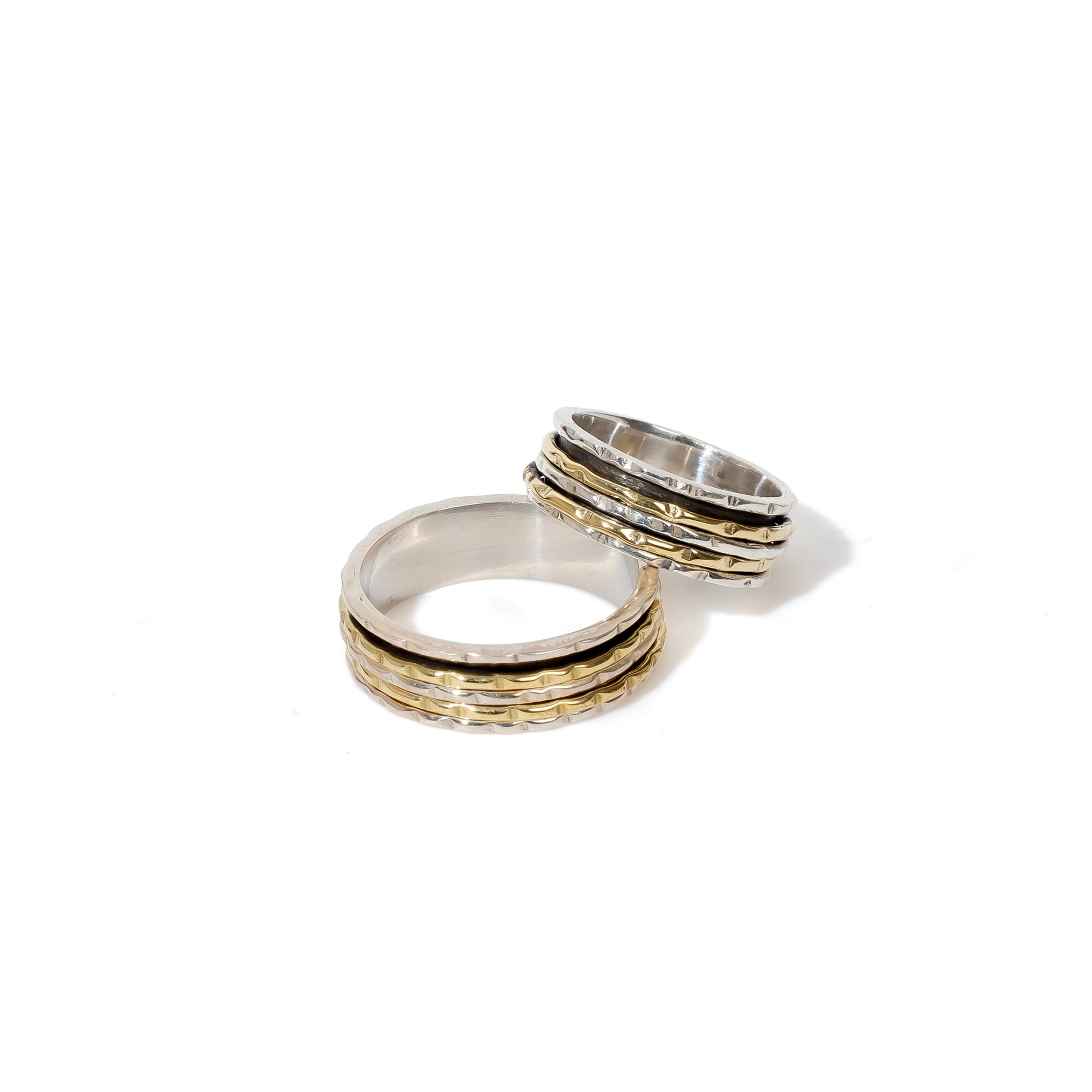 Pentastripe Fluid | 925 Silver Couple Ring
