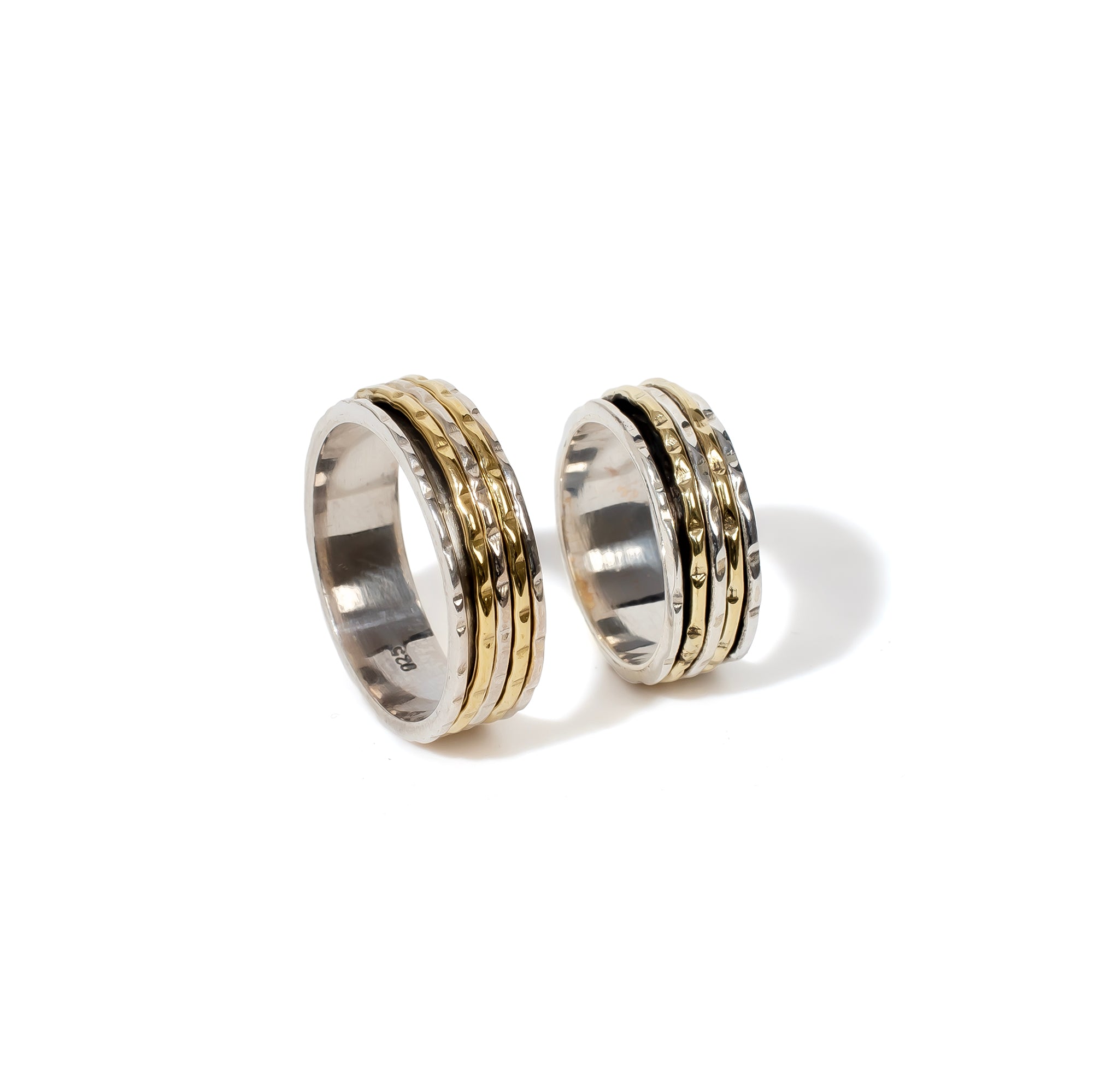 Pentastripe Fluid | 925 Silver Couple Ring