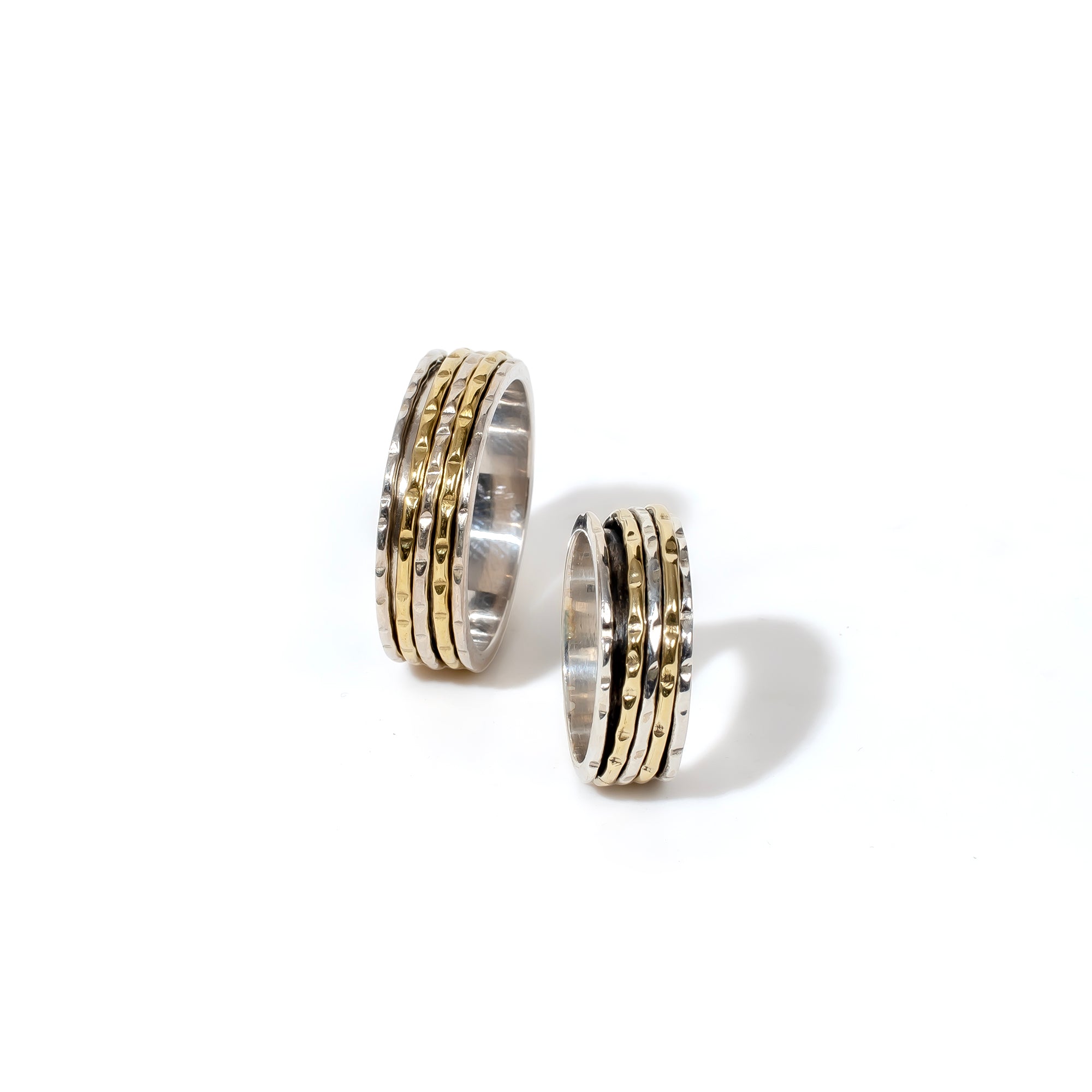 Pentastripe Fluid | 925 Silver Couple Ring