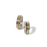 Pentastripe Fluid | 925 Silver Couple Ring