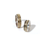 Pentastripe Fluid | 925 Silver Couple Ring