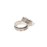 Flat Braid Fluid | 925 Silver Couple Ring