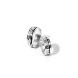 Flat Braid Fluid | 925 Silver Couple Ring