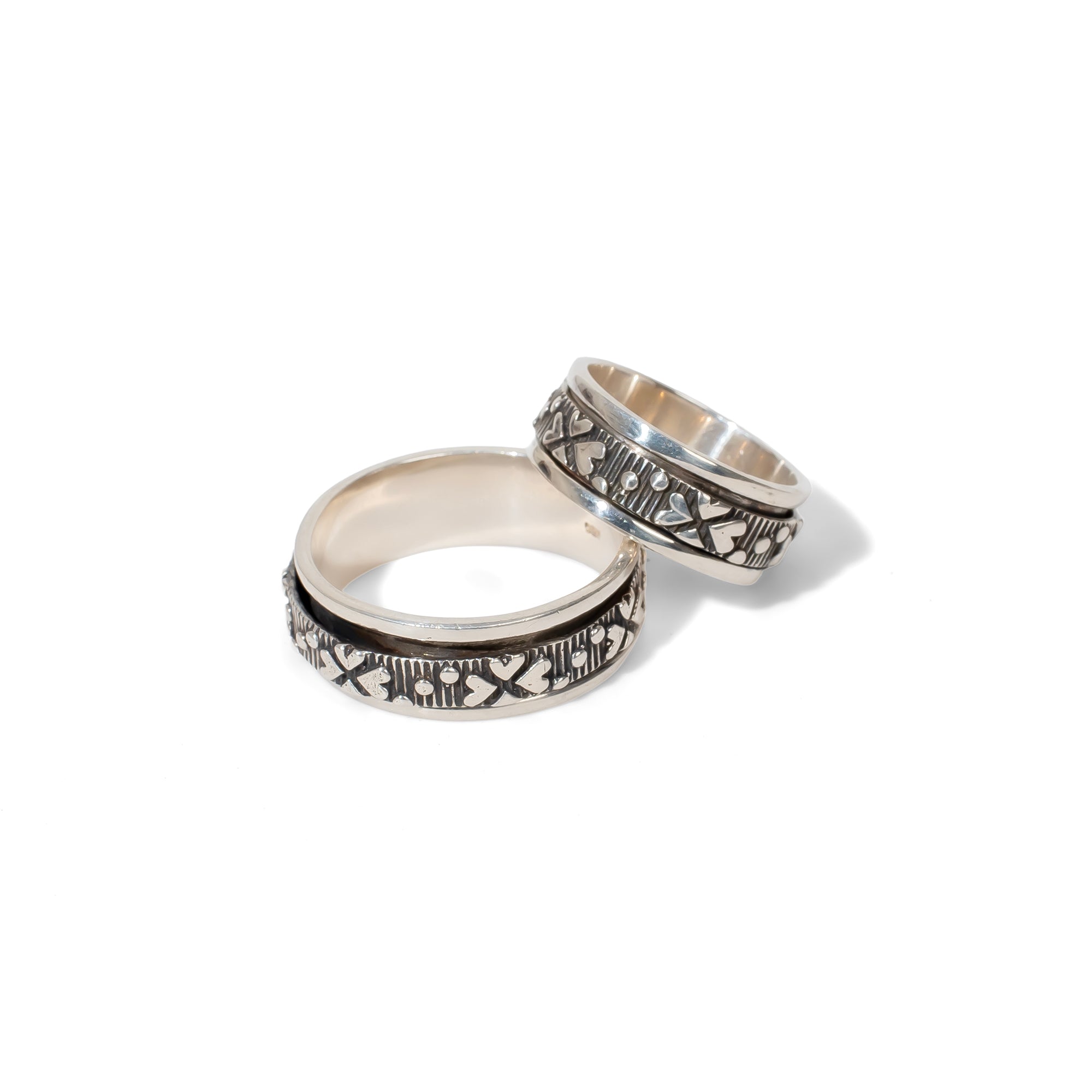 Claddagh Fluid | 925 Silver couple Rings