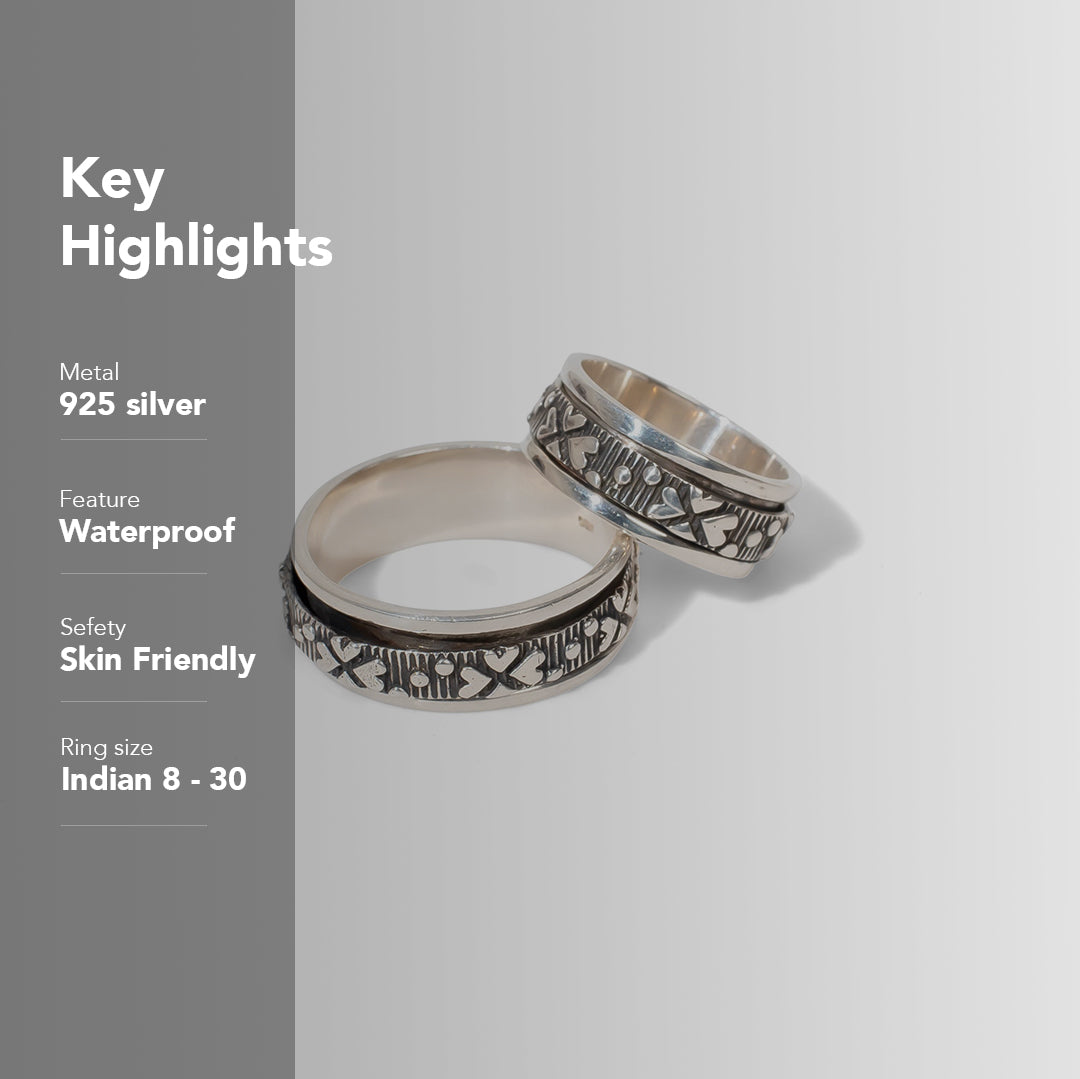 Claddagh Fluid | 925 Silver couple Rings