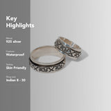 
  Buy Claddagh Fluid | 925 Silver couple Rings - Women's Day Jewellery Online In India
