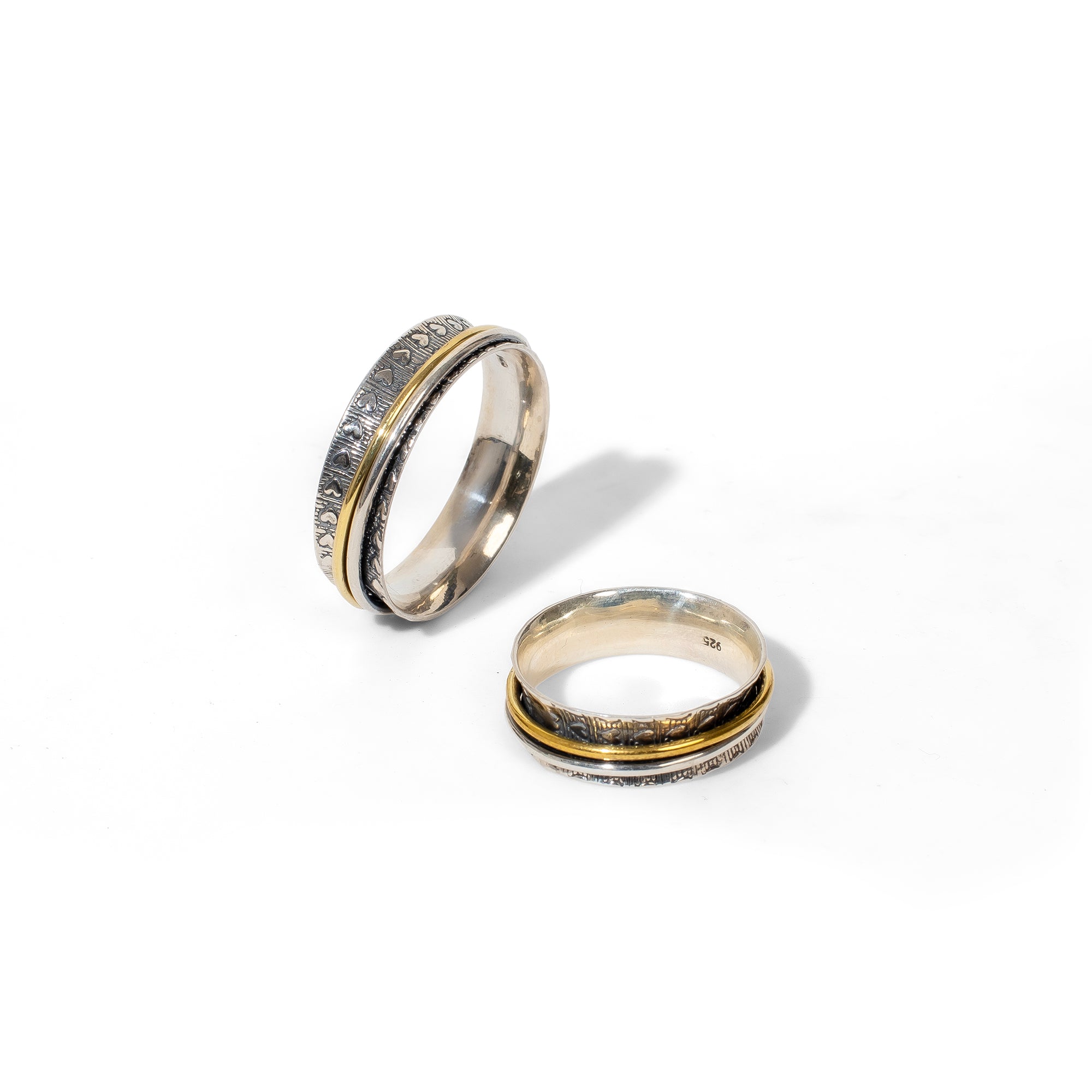 Infinite Hearts Fluid | 925 Silver Couple Ring