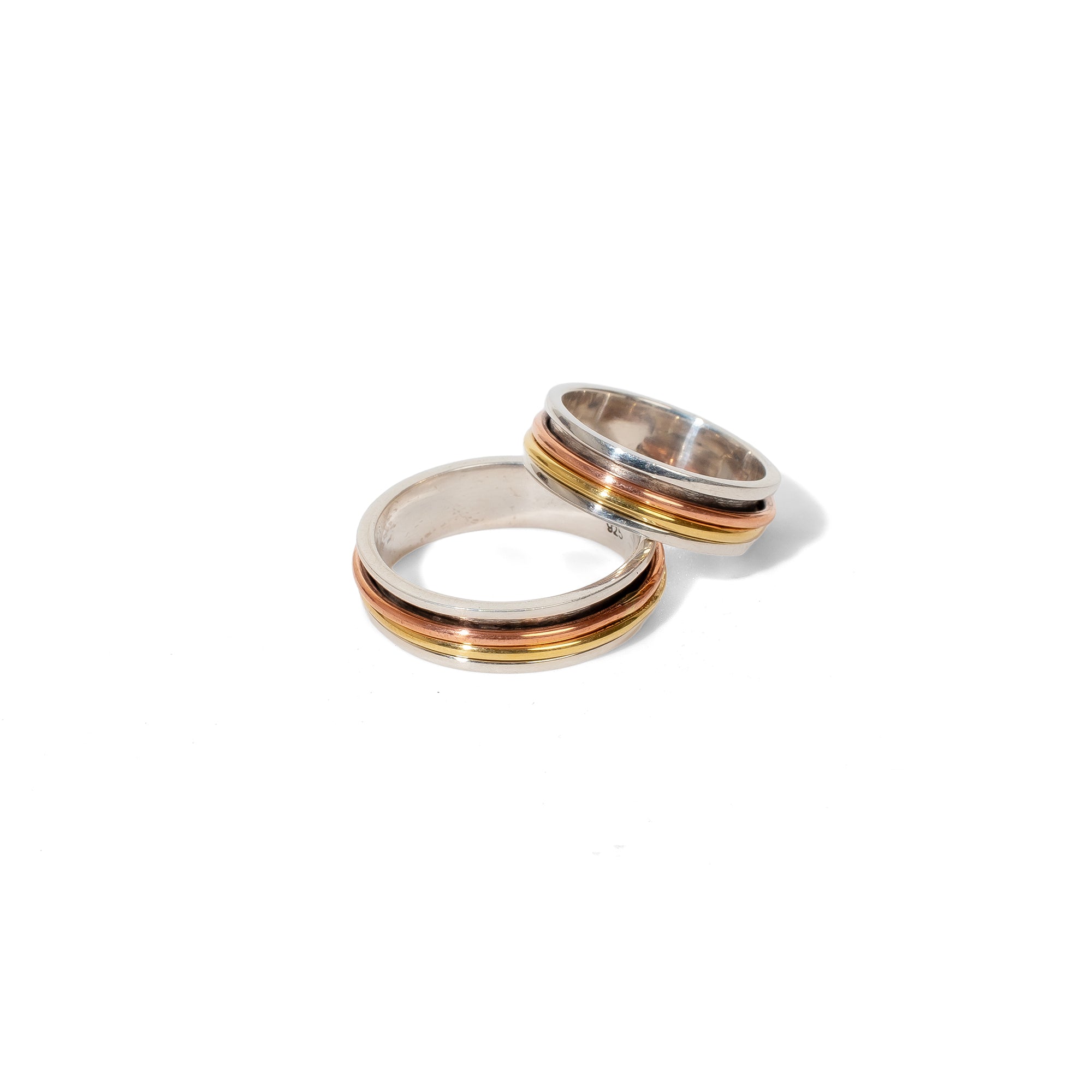 Quadristripe Thin Fluid | 925 Silver Couple Ring