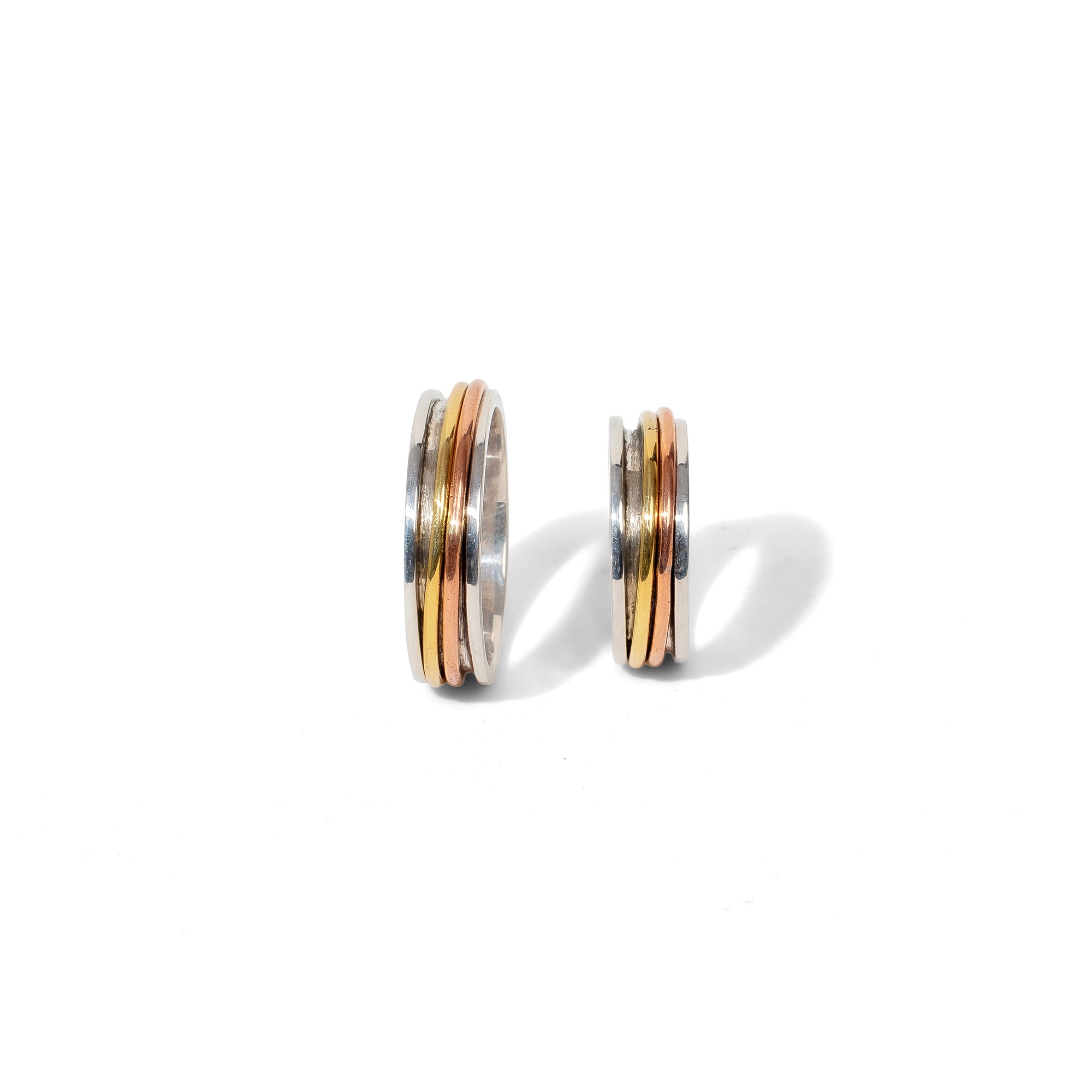 Quadristripe Thin Fluid | 925 Silver Couple Ring