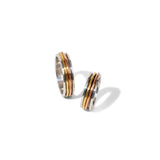 Quadristripe Thin Fluid | 925 Silver Couple Ring