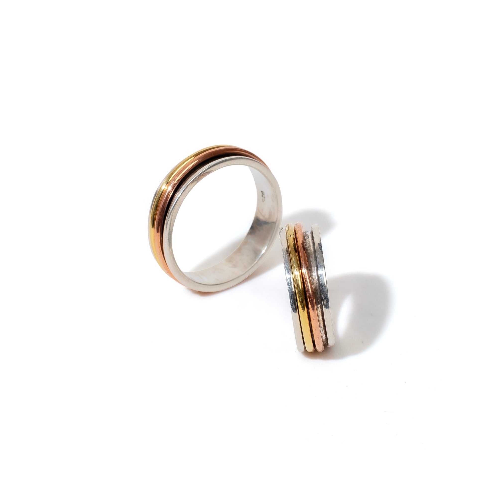 Quadristripe Thin Fluid | 925 Silver Couple Ring