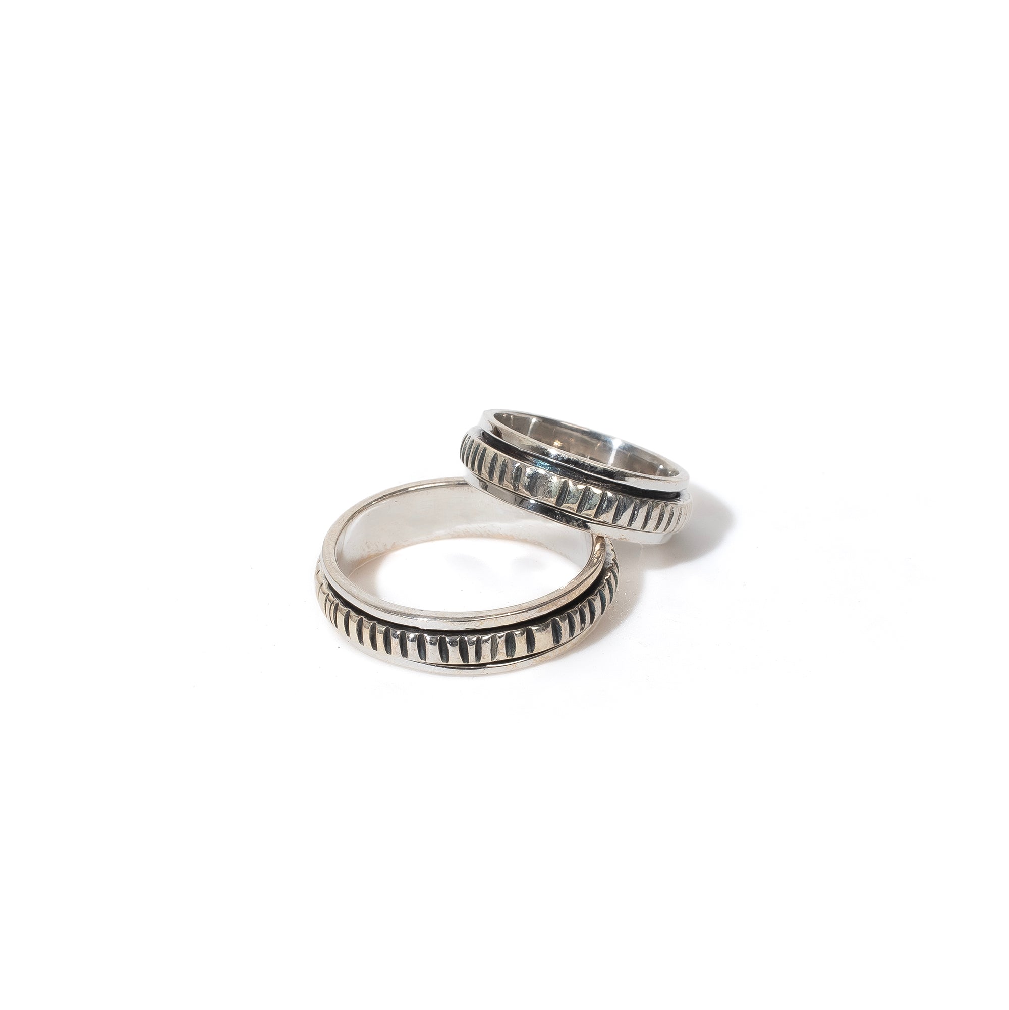Notch Fluid | 925 Silver Couple Ring