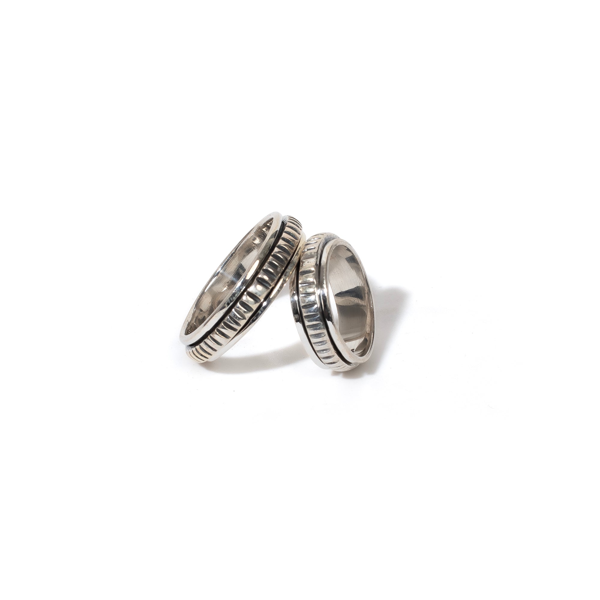 Notch Fluid | 925 Silver Couple Ring