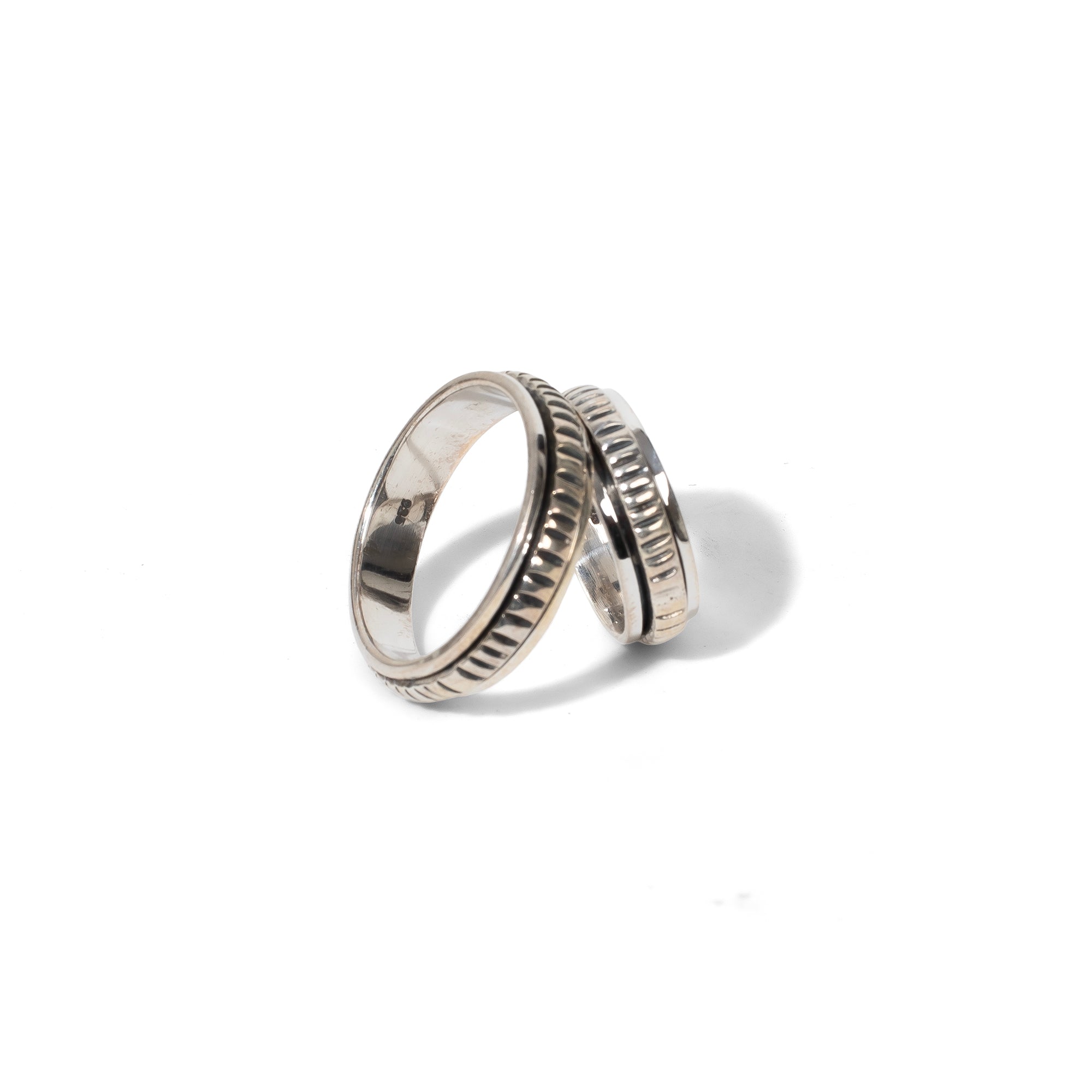Notch Fluid | 925 Silver Couple Ring