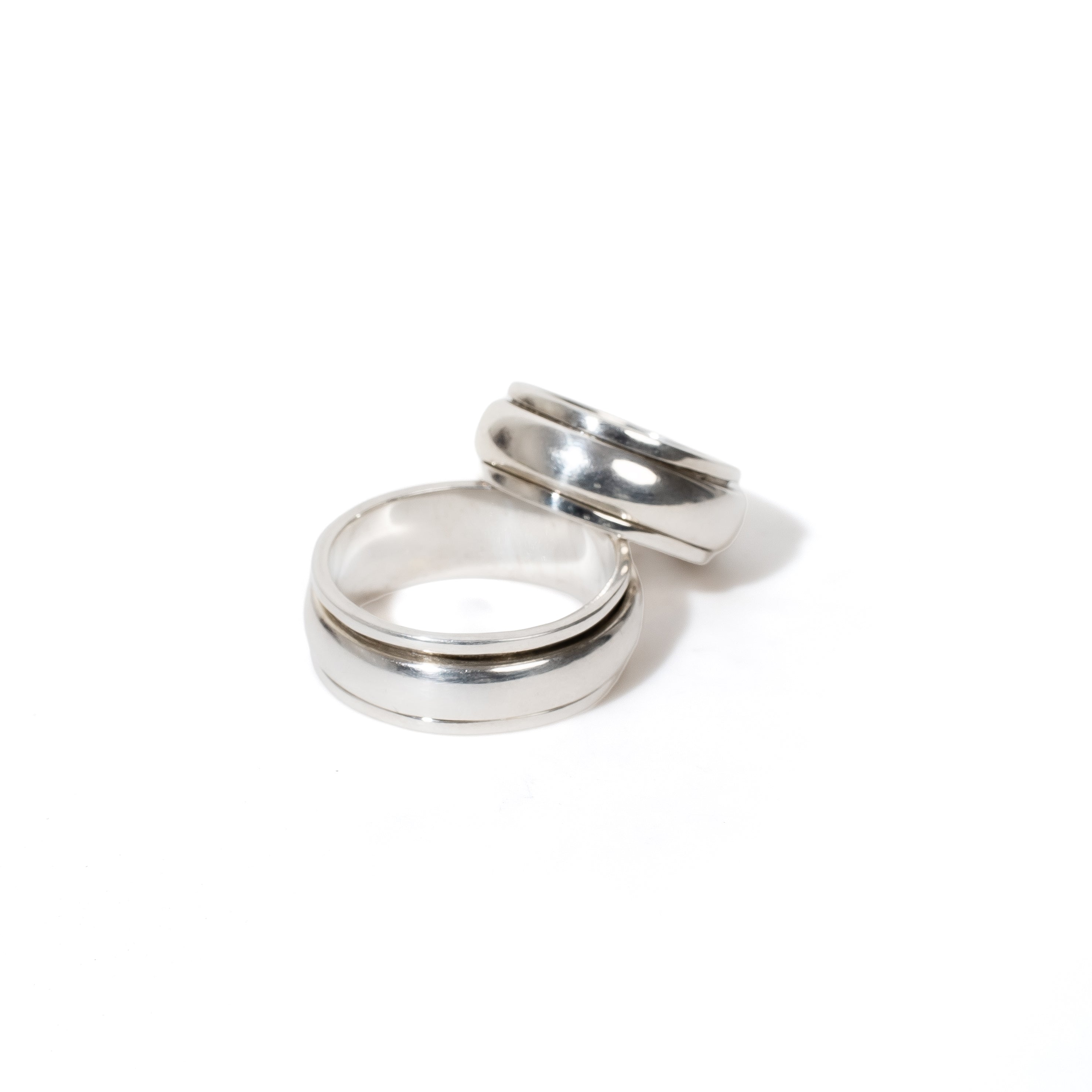 Plain Band Fluid | 925 Silver Couple Ring