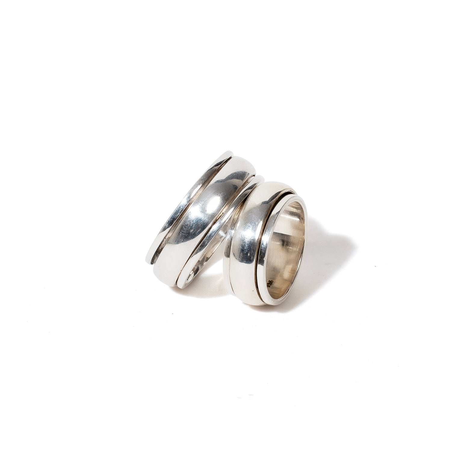 Plain Band Fluid | 925 Silver Couple Ring