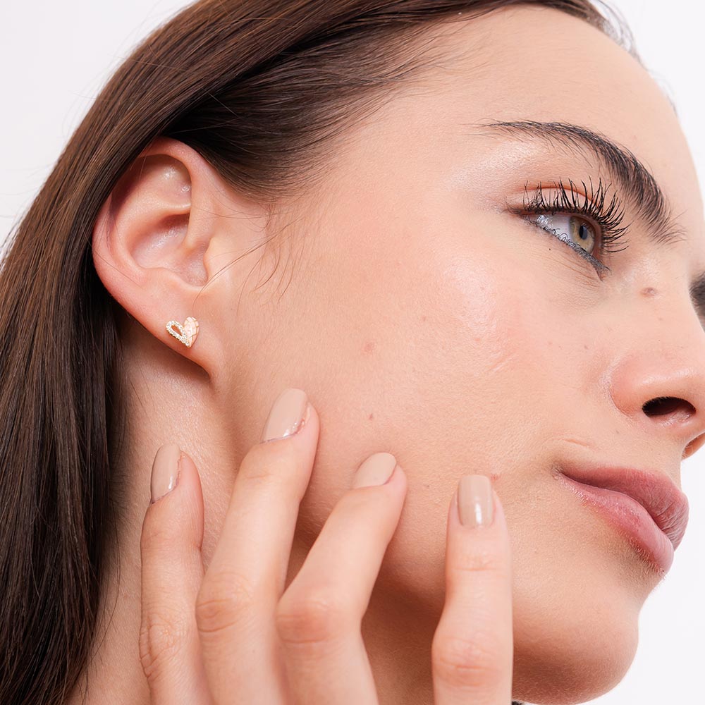 Maria Pink Studs | 925 Silver Earrings for Women