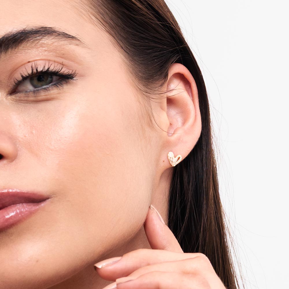 Maria Pink Studs | 925 Silver Earrings for Women