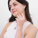 Cecile | 925 Silver Earrings and Pendant set for Women