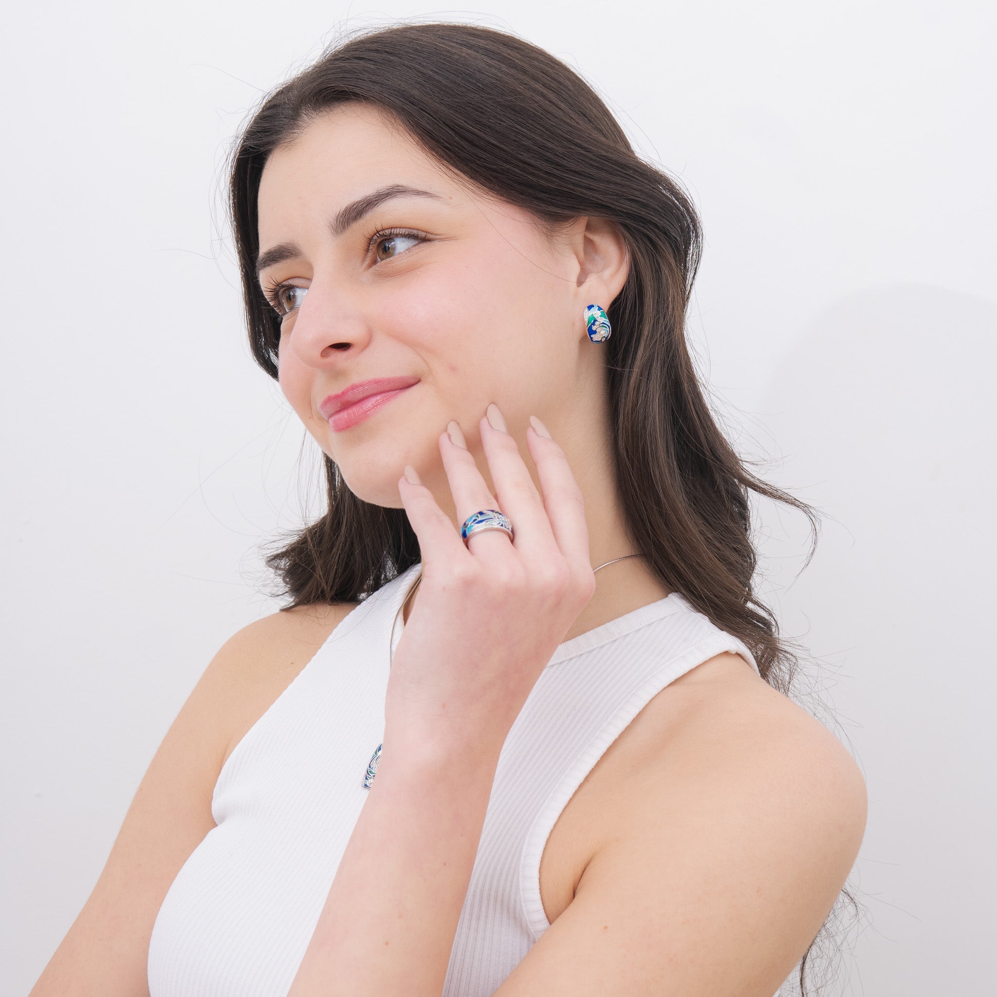 Maribel | 925 Silver Earrings and Pendant set for Women