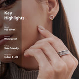 
  Buy Pentastripe Silver Fluid | 925 Silver Ring for Women & Men - FLUID RINGS Online In India
