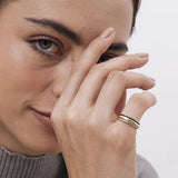 
  Buy Band in Border Fluid | 925 Silver Couple Ring Online In India at Oprata
