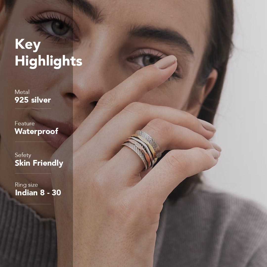 Zigzag Fluid | 925 Silver Ring for Women & Men