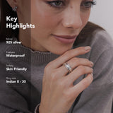 
  Buy Hammered Band Fluid | 925 Silver Ring for Women & Men - SLEEK BANDS Online In India

