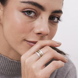 Band Border Fluid | 925 Silver Ring for Women & Men