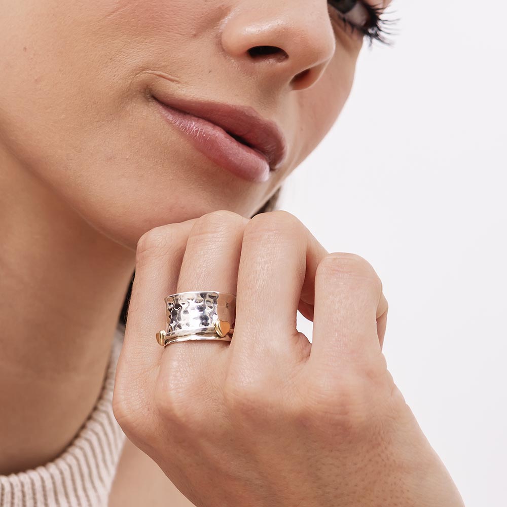 Four Hearts Fluid | 925 Silver Ring for Women & Men