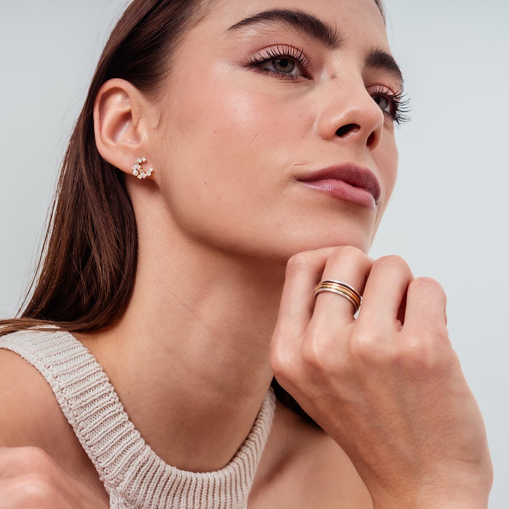 Ortensia Studs | 925 Silver Earrings for Women