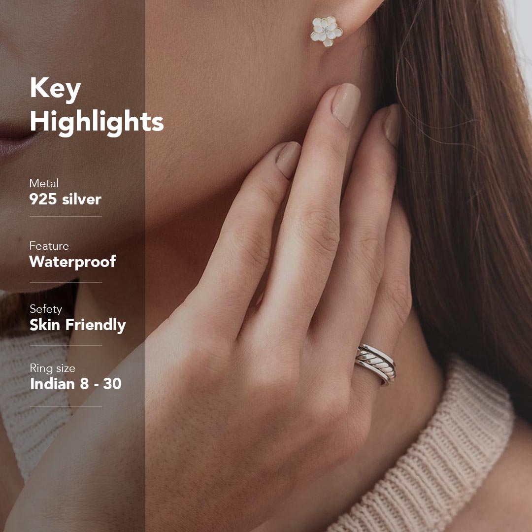 Rope Fluid | 925 Silver Ring for Women & Men