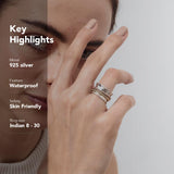 
  Buy Gold Rosegold Fluid | 925 Silver Ring for Women & Men - FLUID RINGS Online In India
