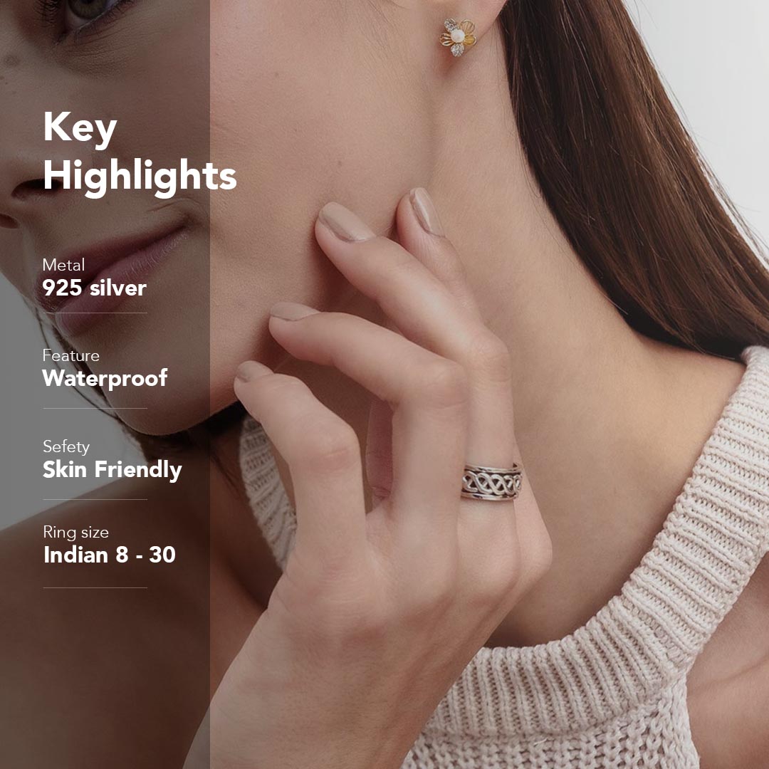 Everbraid Fluid | 925 Silver Ring for Women & Men