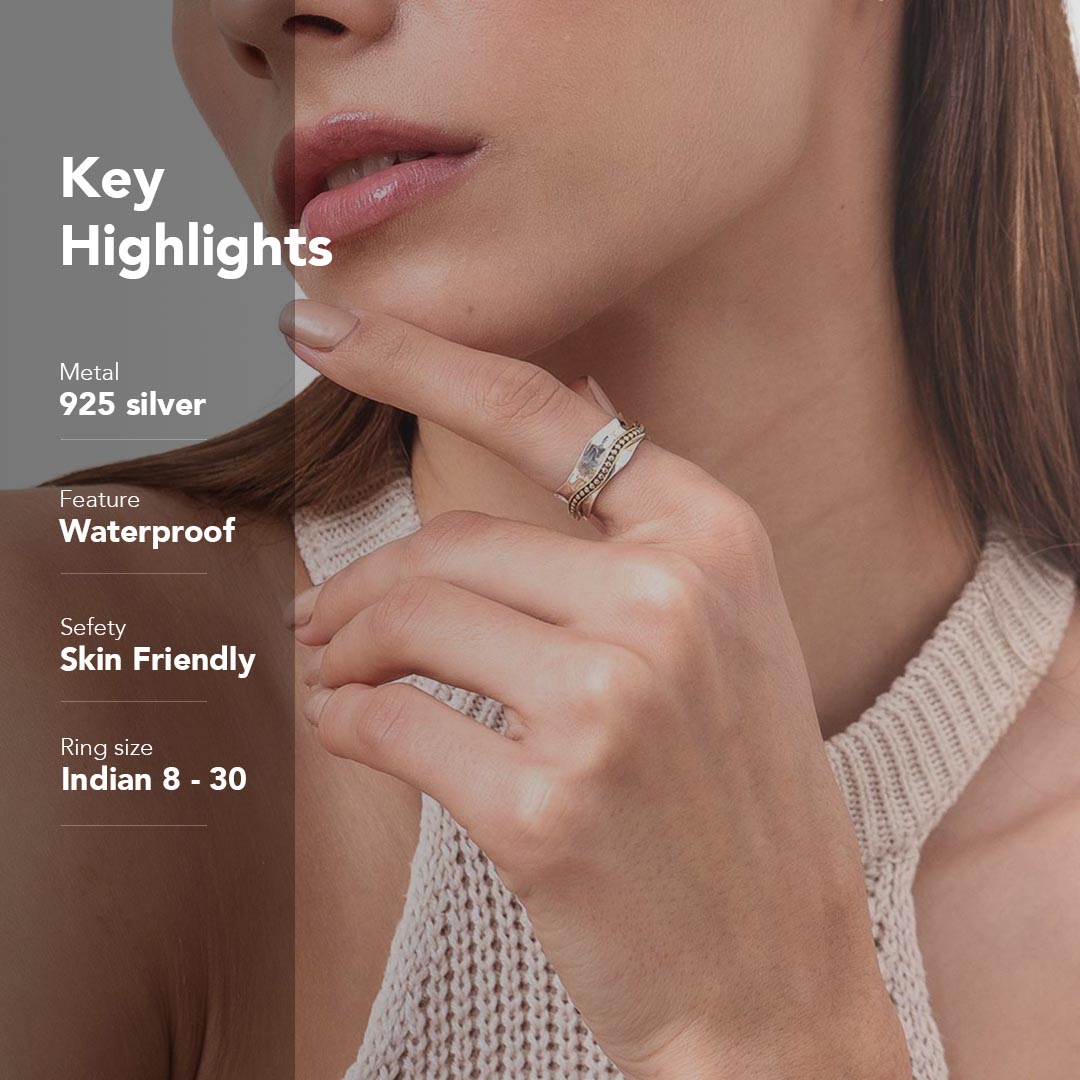 Hammered Cascade Fluid | 925 Silver Ring for Women & Men