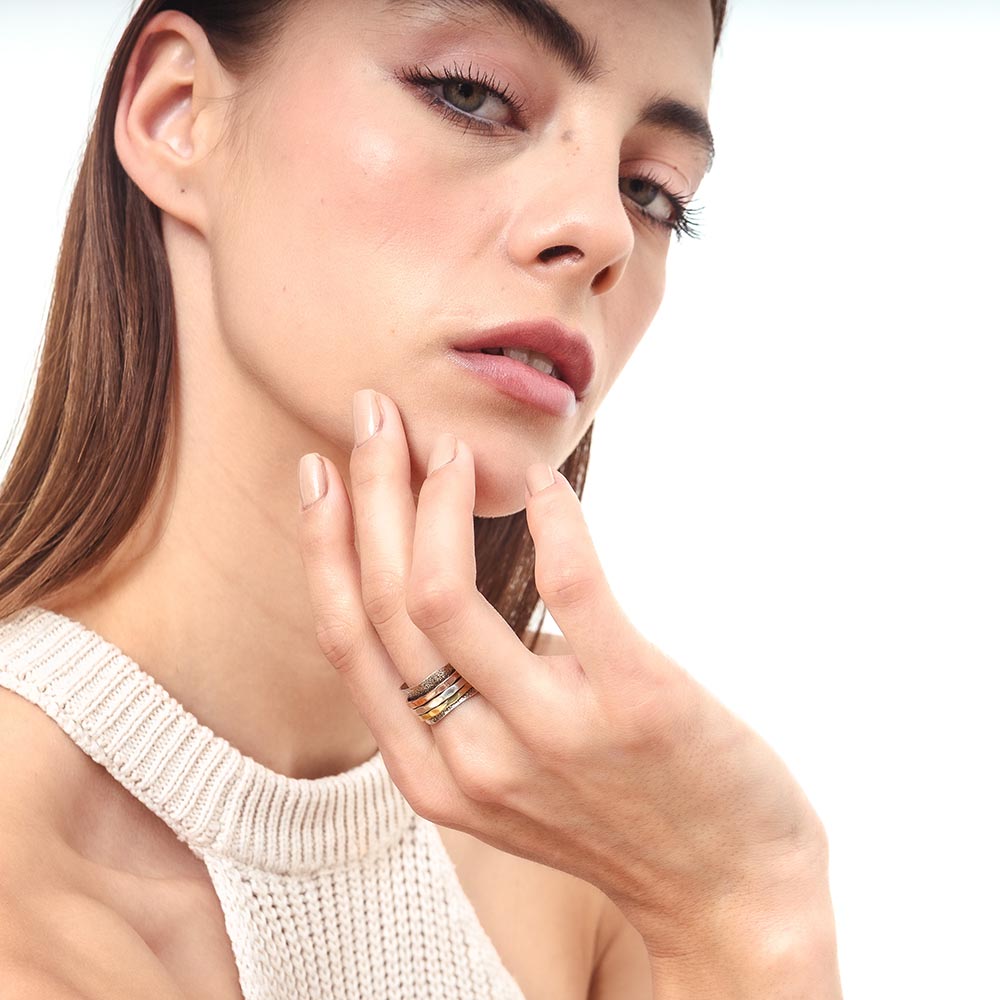 Tristripe Fluid | 925 Silver Ring for Women & Men