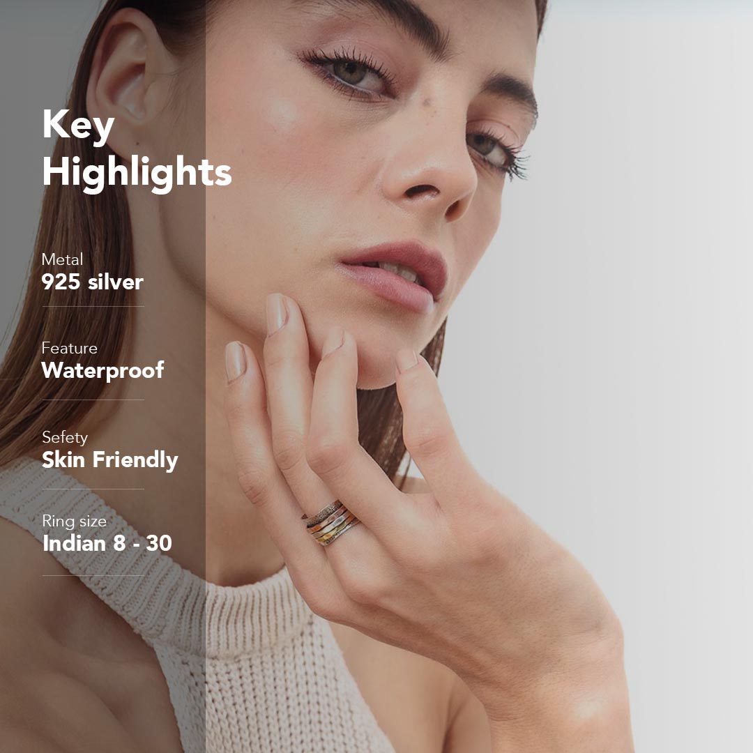 Tristripe Fluid | 925 Silver Ring for Women & Men