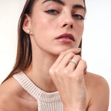 
  Buy Brushed Fluid | 925 Silver Couple Ring Online In India at Oprata
