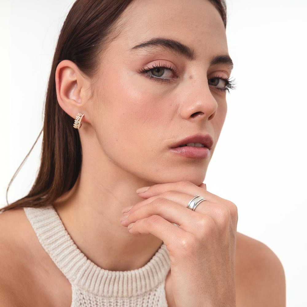 Plain Band Fluid | 925 Silver Ring for Women & Men