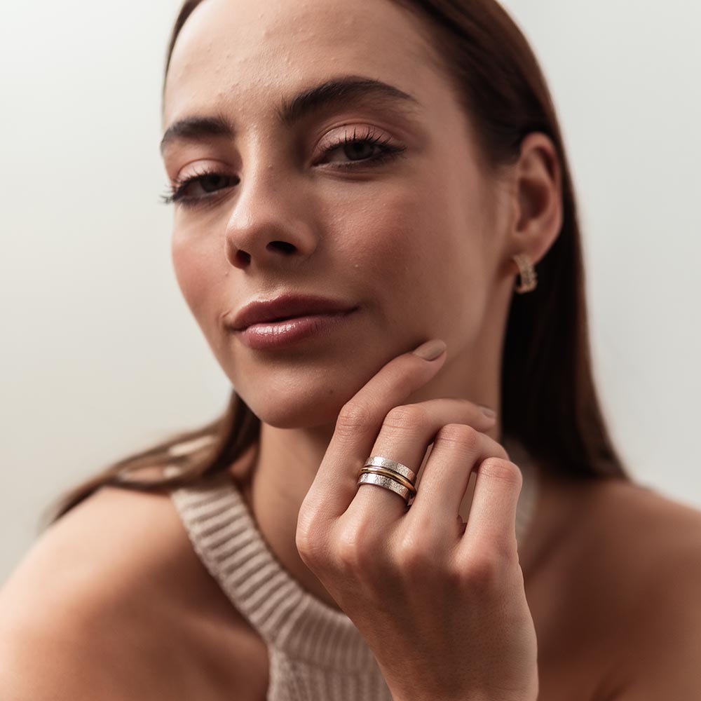Furrowed Fluid | 925 Silver Ring for Women & Men