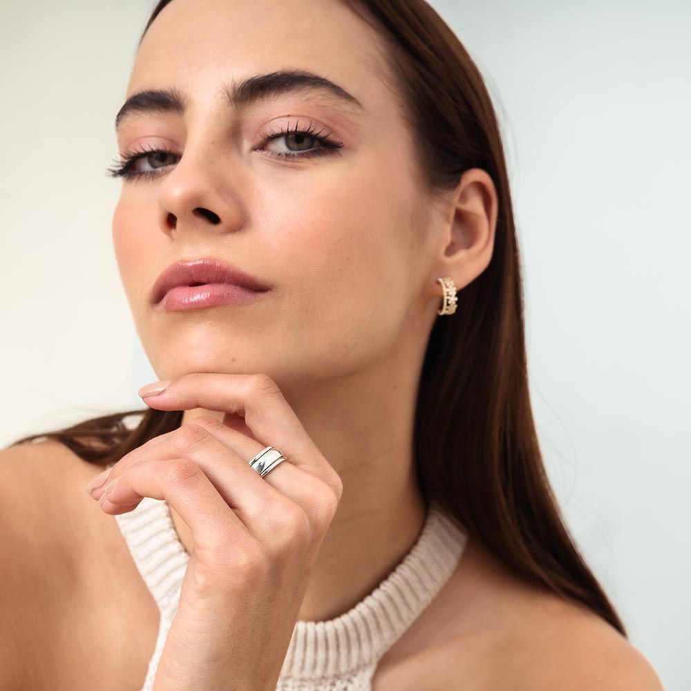 Plain Band Fluid | 925 Silver Ring for Women & Men