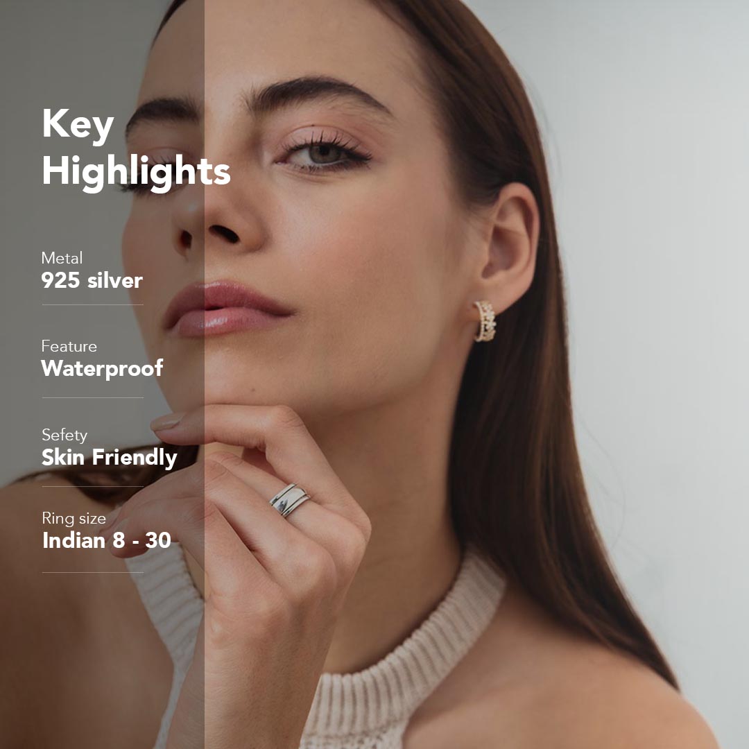 Plain Band Fluid | 925 Silver Ring for Women & Men