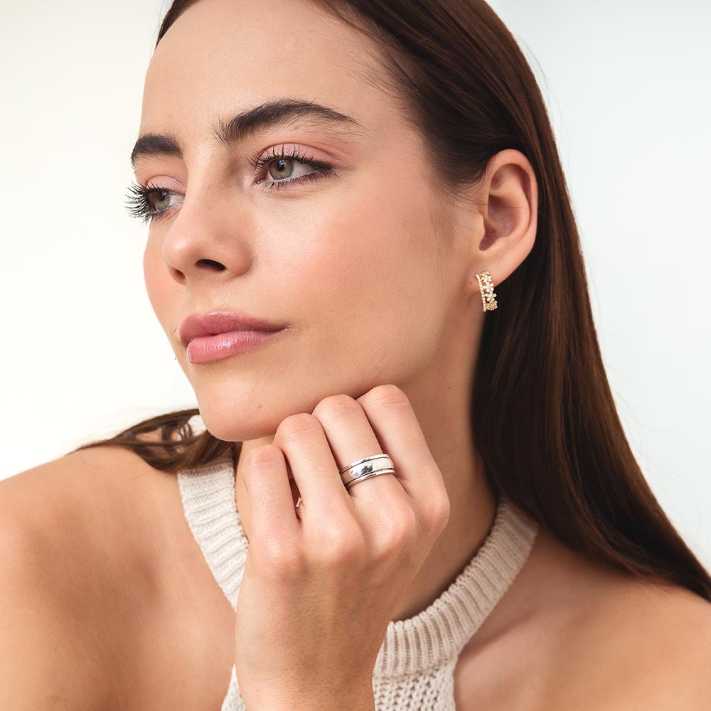 Plain Band Fluid | 925 Silver Ring for Women & Men