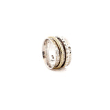 Gold & Silver Fluid Ring | Hallmark 925 Silver